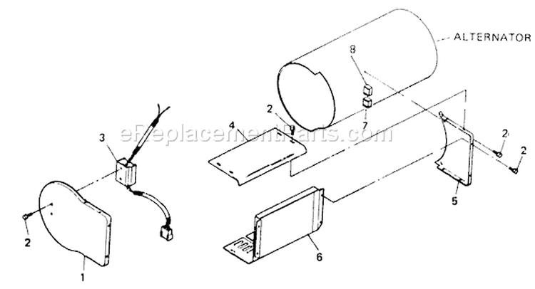 Page K Diagram and Parts List for 8648-1  Briggs and Stratton Generator